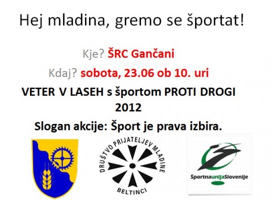 V Beltincih se pripravljajo na tretji »Veter v laseh s športom proti drogi«